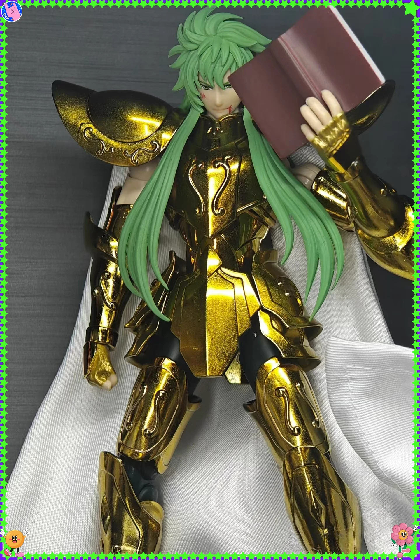 

The Lost Canvas Style MST Aquarius Gold Cloth EX | Aquarius Degel Zodiac Knight Action Figure | Collectible Anime Model Toy