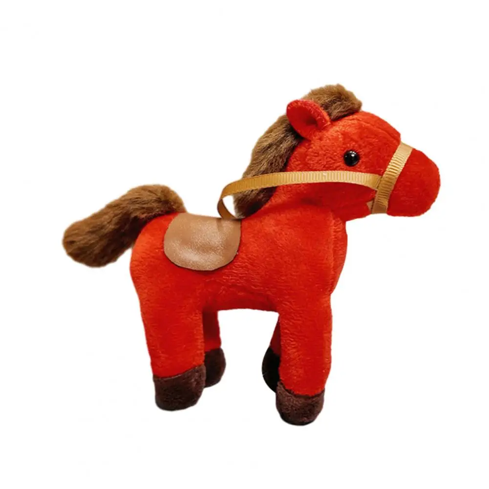 Party Favor Keychain Plush Horse Keychain Pendant Kids Backpack Charm Handbag Luggage Accessory Soft Mascot Keyring for Bags