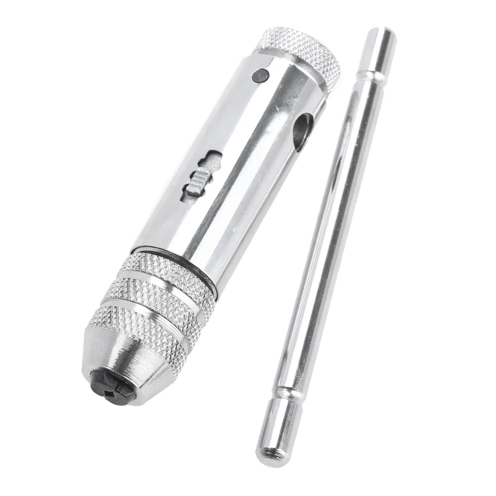 DRELD Adjustable 3-8mm T-Handle Ratchet Tap Wrench with M3-M8 Machine Screw Thread Metric Plug Tap Machinist Tool