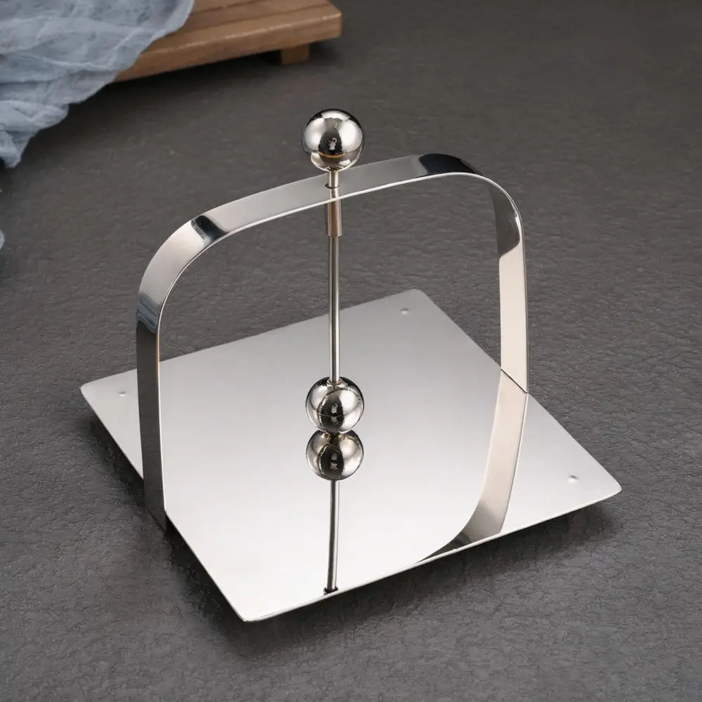 Luxury Gold Silver Paper Napkin Holder Durable Stainless Steel Square Stand Table Tissue Organizer For Dining Room Desk