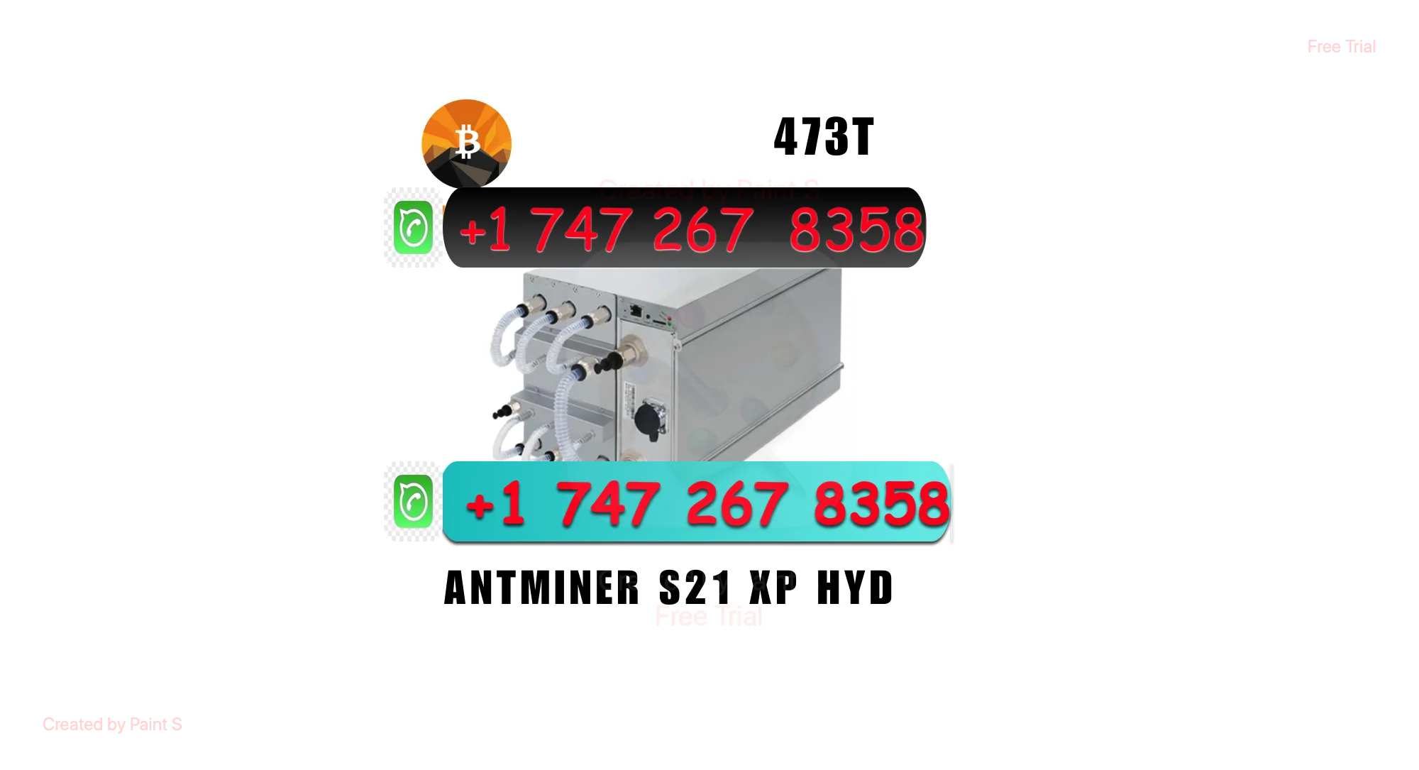 H. 배송 준비 완료 4개 구매 시 2개 무료 제공 새로운 Bitmain Antminer S21 XP Hyd 473T BTC Miner