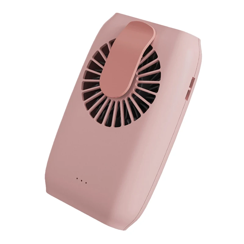 Portable Mini Waist Clipping Handheld Fan USB Rechargeable Desktop Ventilating Fan With Hanging String Power Bank Fans