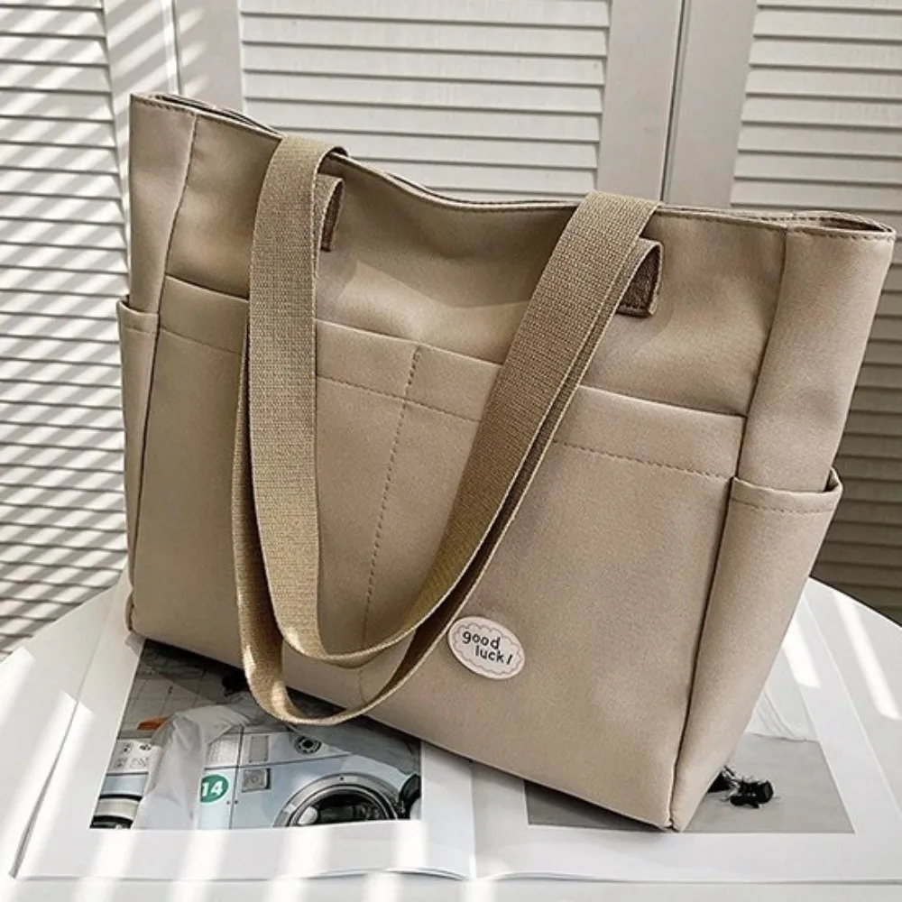 

Underarm Bag Oxford Cloth Student Shoulder Bag Large Capacity Multi Layered Portable Handbag Zipper Tote Bag Student Use