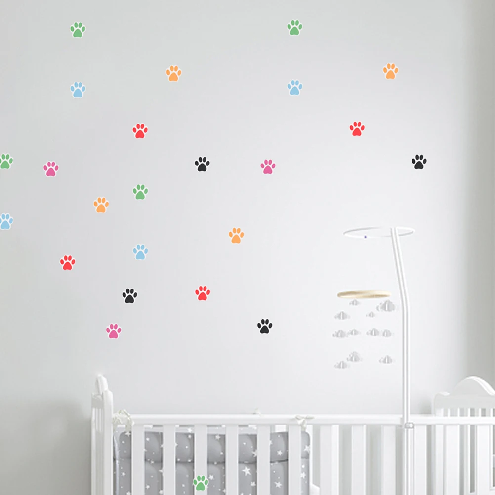 

6 Print Stickers Self-Adhesive Animal Decals Kids Reward Party Decor Gift Labels Roll Design Packaging Stickers Paw