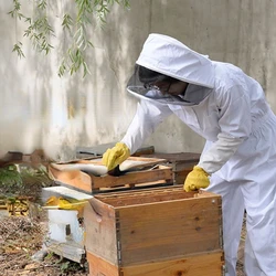 Full Body Beekeeping Clothing Professional Beekeepers Bee Protection Beekeeping Suit Safty Veil Hat Dress All Body Equipment