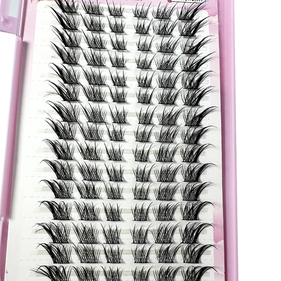 32 Hileras de Pestañas Postizas Tipo Ojo de Zorro Anime, Gran Capacidad, Afiladas y Gruesas, Extensiones Individuales por Segmentos para Agrandar los Ojos 3