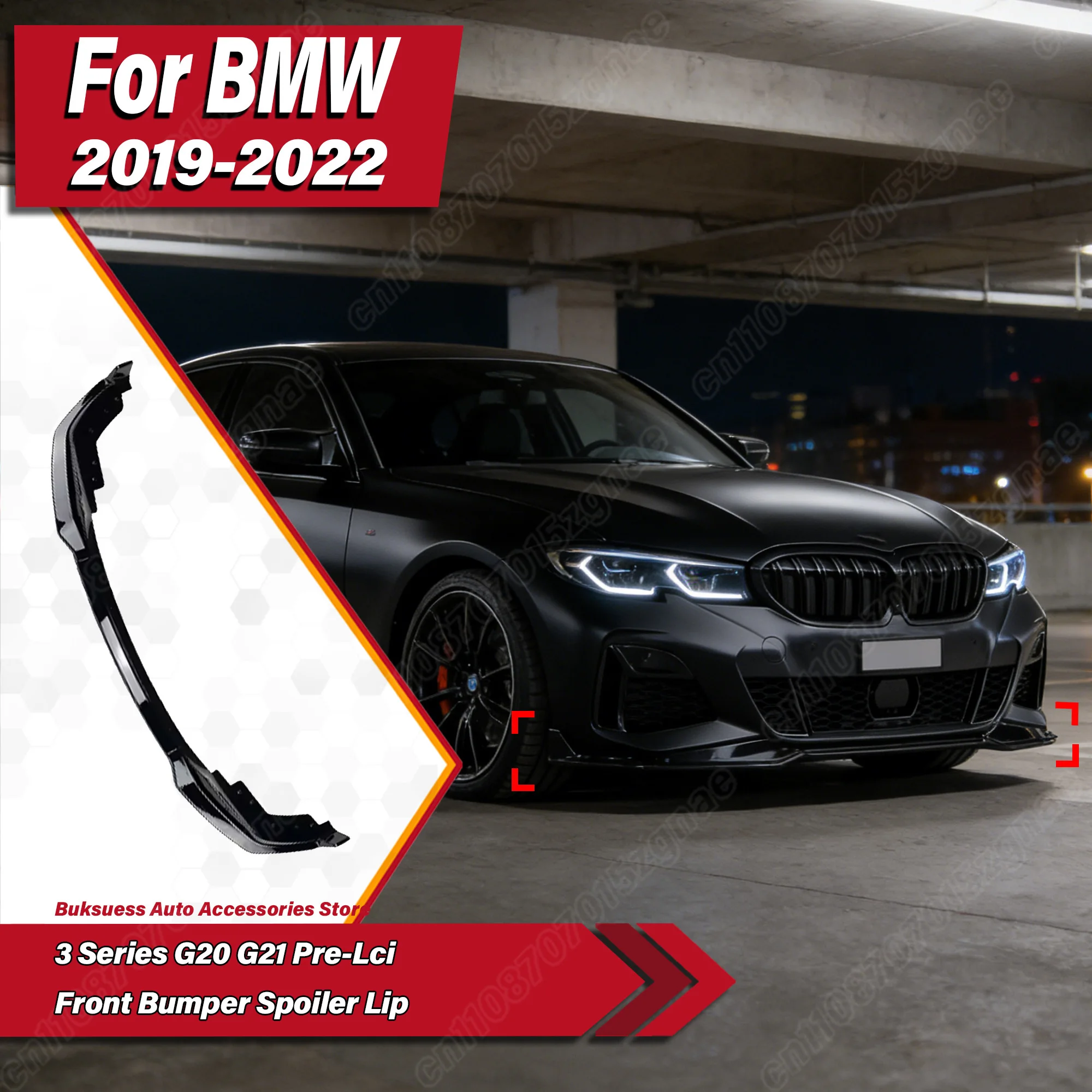 

Для BMW 3 серии G20 G21 Pre-LCI 2019-2022: Комплект для модификации кузова — передний бампер, спойлер, накладка на бампер, сплиттер, накладка на нижнюю часть бампера