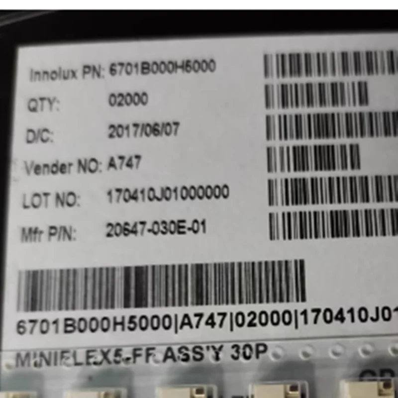 20647-030E-01  20647-030e  0.5mm pitch 30 pin FPC flip-top connector