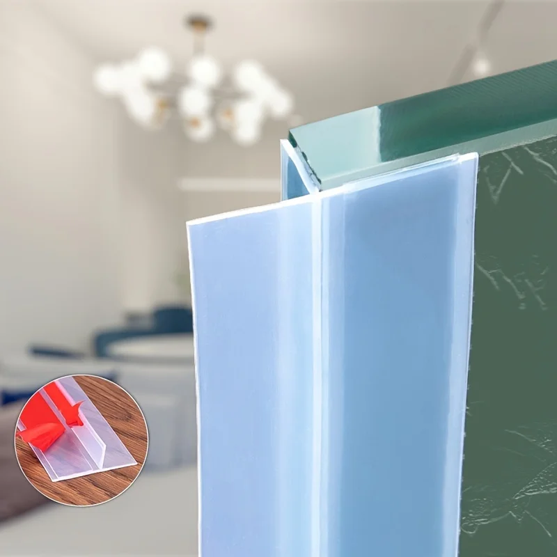 شريط عزل مقاوم للرياح من السيليكون عالي الجودة على شكل حرف T، مناسب للباب والفجوات الزجاجية - شفاف ومتين وسهل الالتصاق #2