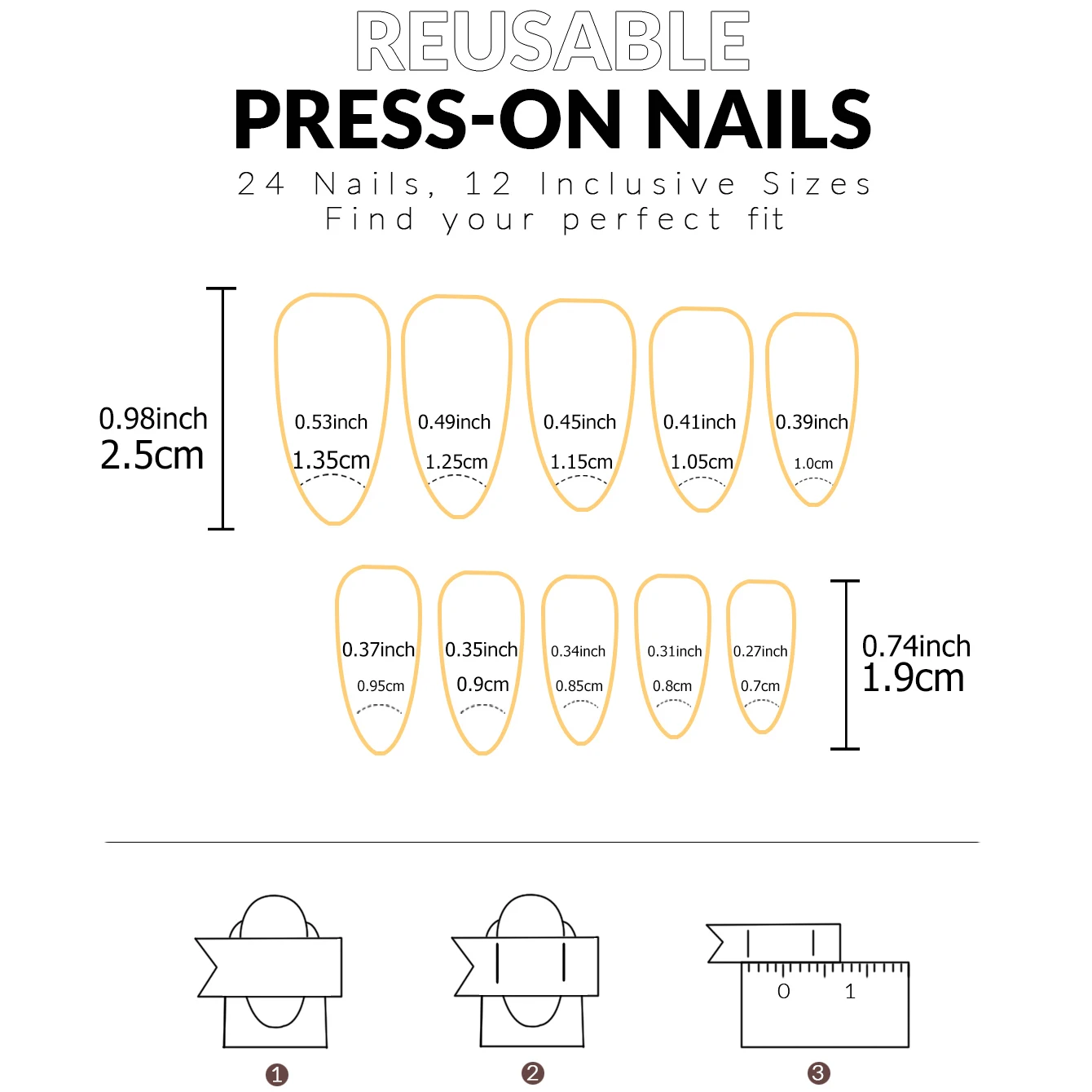 24-teiliges Set „Upgrade Your Look With White French Bow“ mit Punkten-Design, 1 Nagelfeile und 1 Nagelkleber-Aufkleber-Set für Nägel