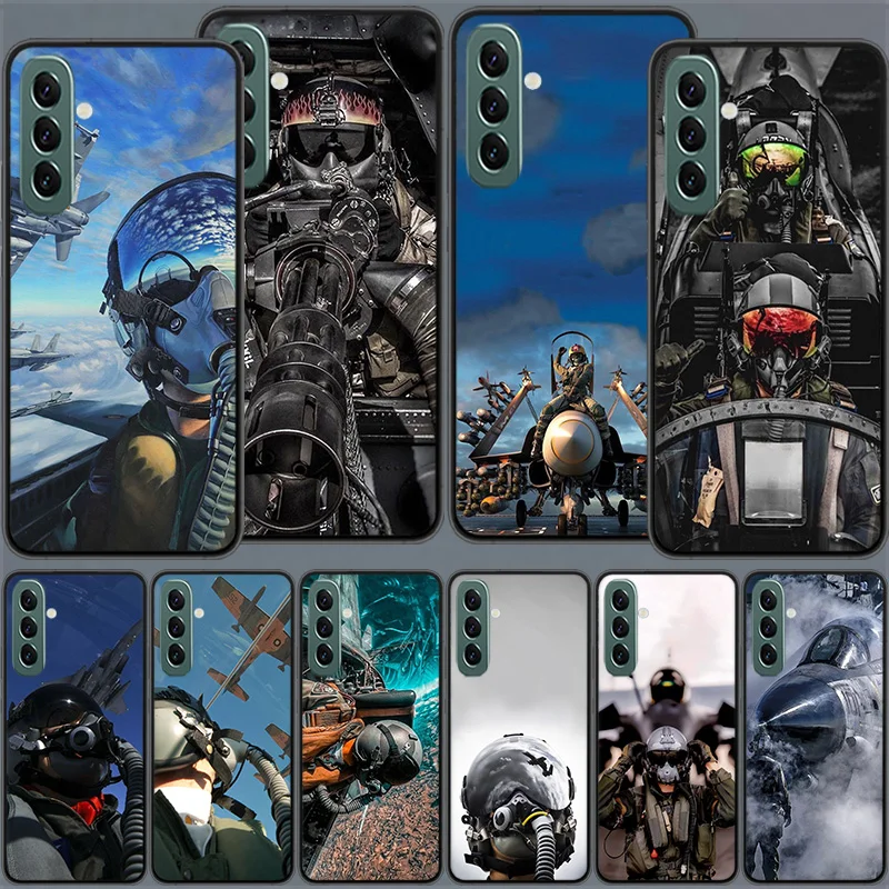 

Cool Fighter Pilot Fighter Phone Case For Samsung Galaxy M52 M51 M32 M31 M30S M21 M12 M11 A70 A50 A40 A30 A20 A10 A9 A8 A7 A6 Pl