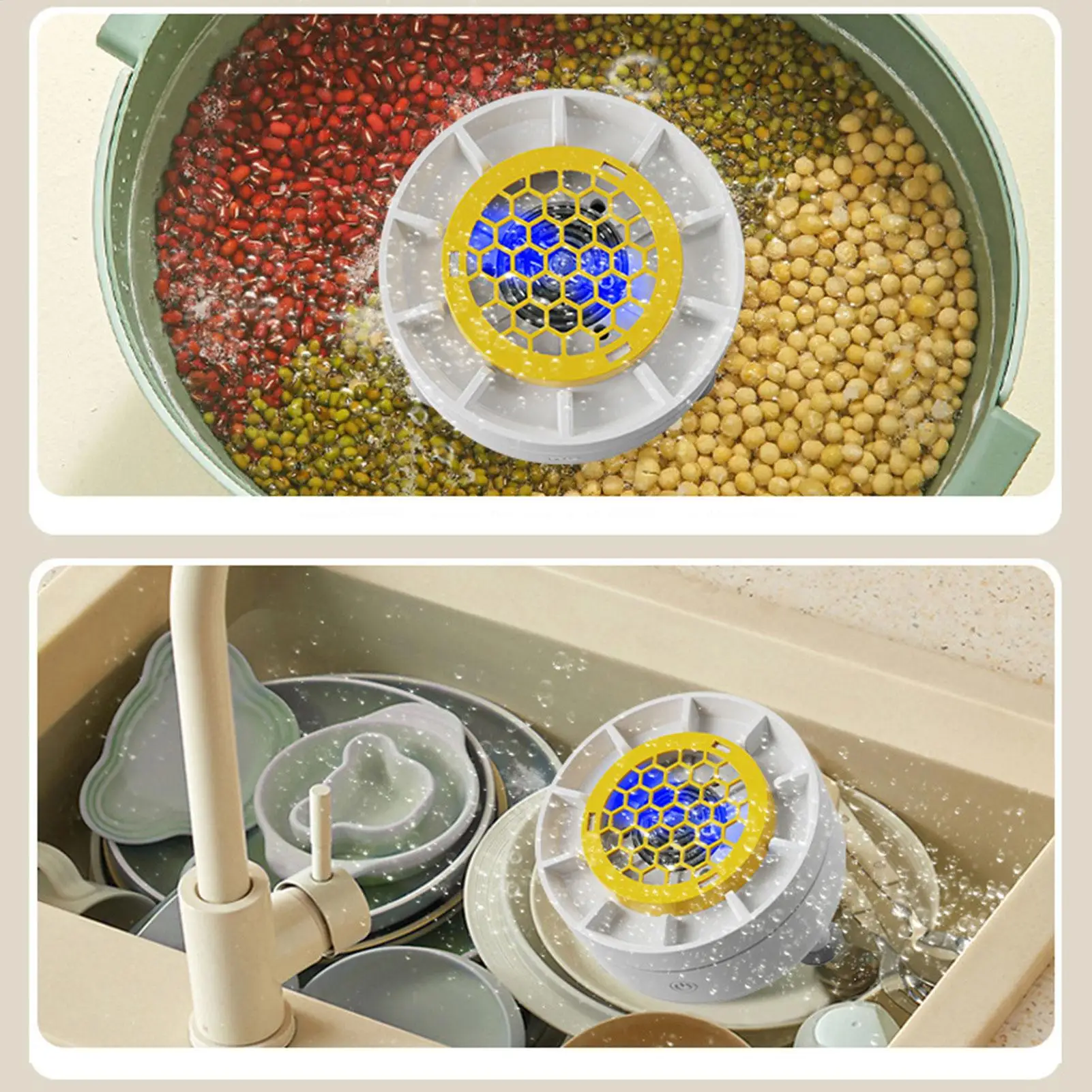 

Портативная перезаряжаемая мощная машина для мытья фруктов и овощей, устройство для очистки продуктов питания, мяса, морепродуктов, круп