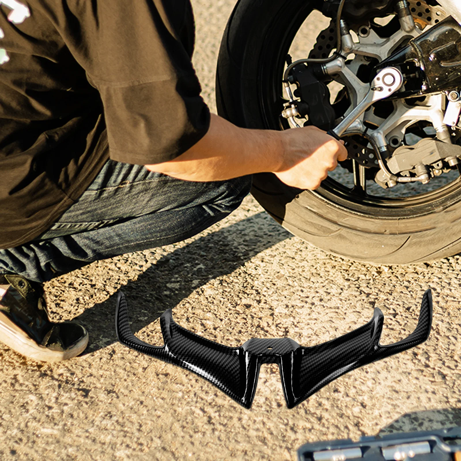 

Motorcycle Fairing Styling Spoiler Aerodynamic Wind Resistance Reduction Universal Enhancement Accessory