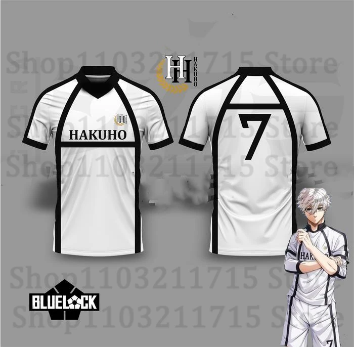 

Новый синий замок Hakuho футбольный трикотаж 3D Nagi принт мужская аниме косплей футболка мода Harajuku детские спортивные футболки Y2k футбольный топ