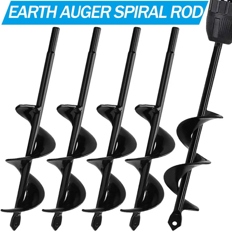 

Garden Auger Spiral Drill Bit Hex Shaft Heavy Duty Yard Gardening Bedding Planting Post Hole Digger Ground Auger Power Tools
