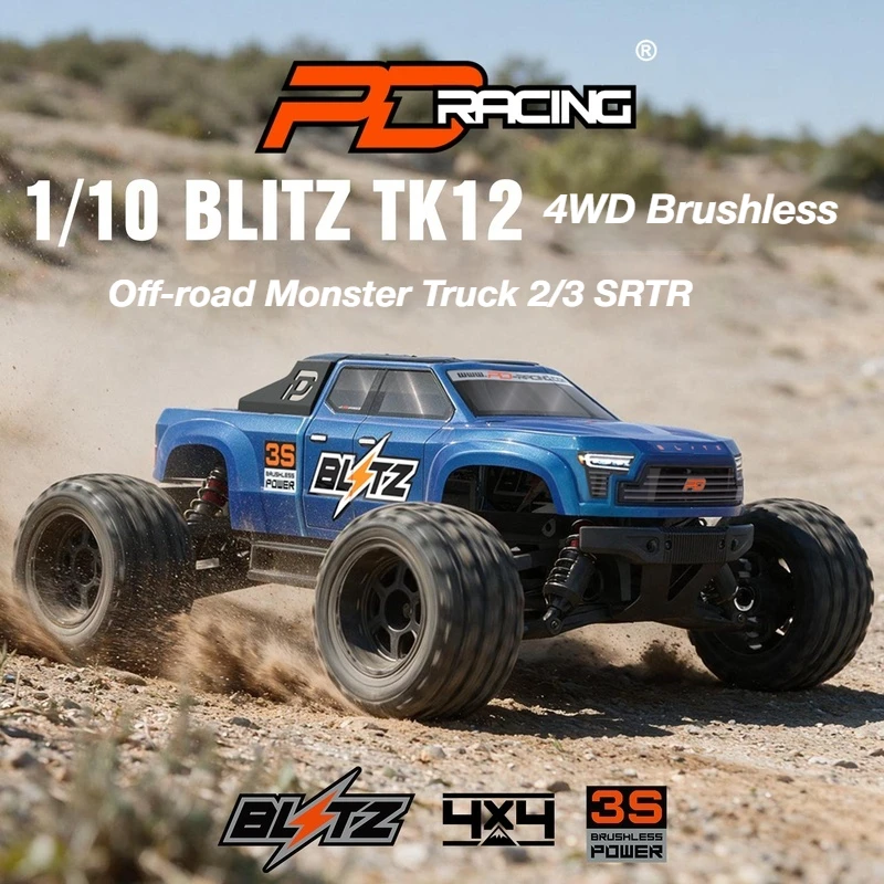 Pdracing 1 /10 Tk12 4wd Brushless Rc Off Road Monster Truck Electric Remote Control Model Vehicle For Adult