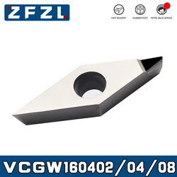1PCS VCGW160402 VCGW160404 VCGW160408 Diamond PCD insert VCGW High precision CNC Lathe Cutter