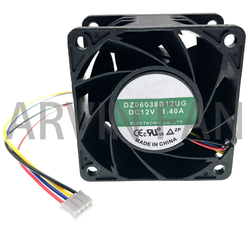 Servidor Inversor Axial Ventiladores De Refrigeração De Alta Velocidade, Substituição Do Ventilador PSU, Super Ventos Silenciosos, DZ06038B12UG, 12V, 1.4A, PMW 6038, 60x60x38