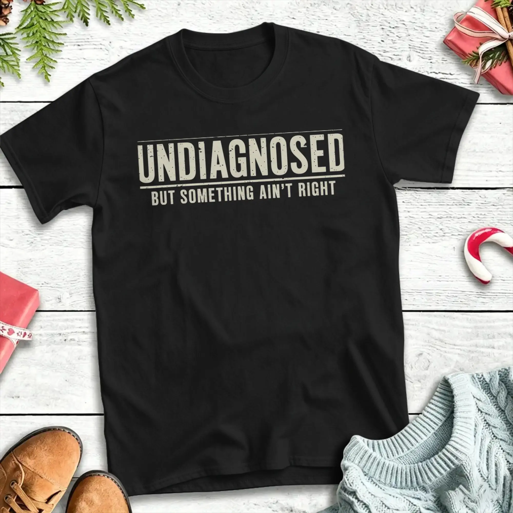 Undiagnosed But Something Aint Right Raccoon Meme T-Shirts  Pure Cotton Tops Beach Y2K  Crew Neck Hippie Casual Tshirt