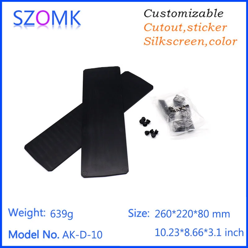 1Piece 260*220*80mm hot selling desktop plastic enclosure electrical plastic housing for power supply abs equipment enclosure