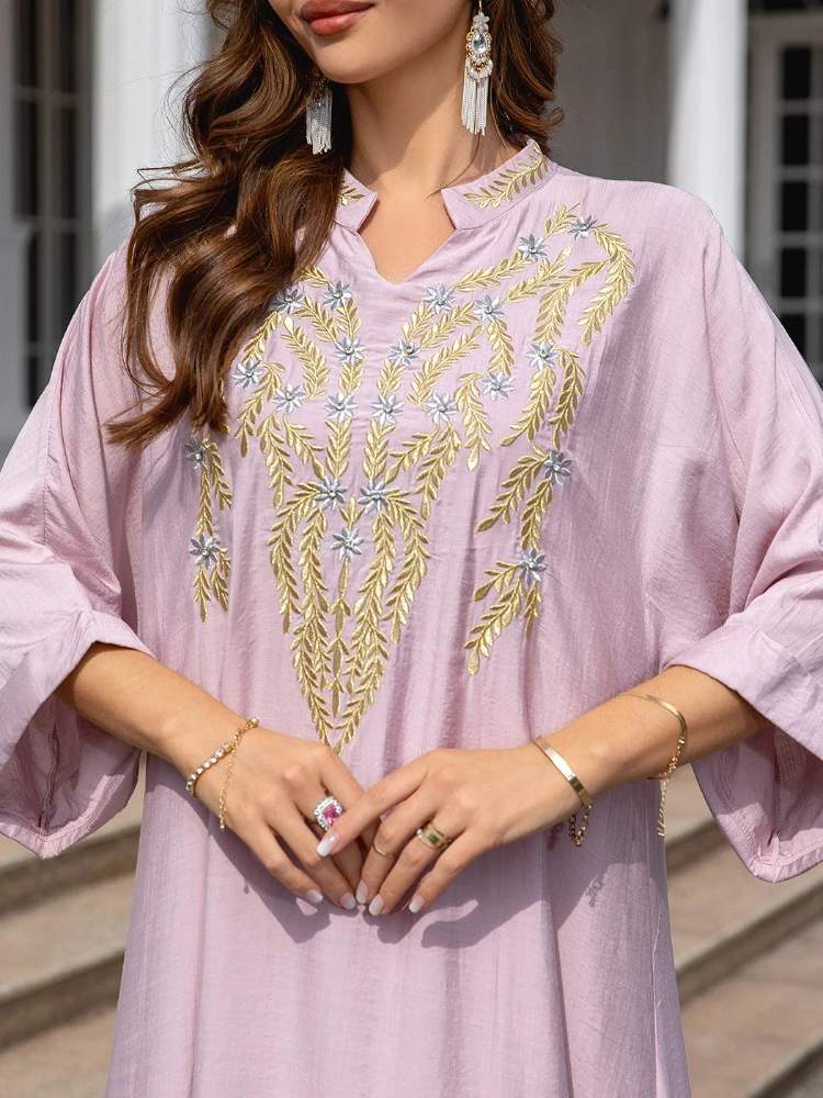 Muslim Party Dress for Women Autumn Jalabiya Abaya Ramadan Long Dresses Abayas Woman Embroidery Kimono Robe Caftan Vestidos 2023