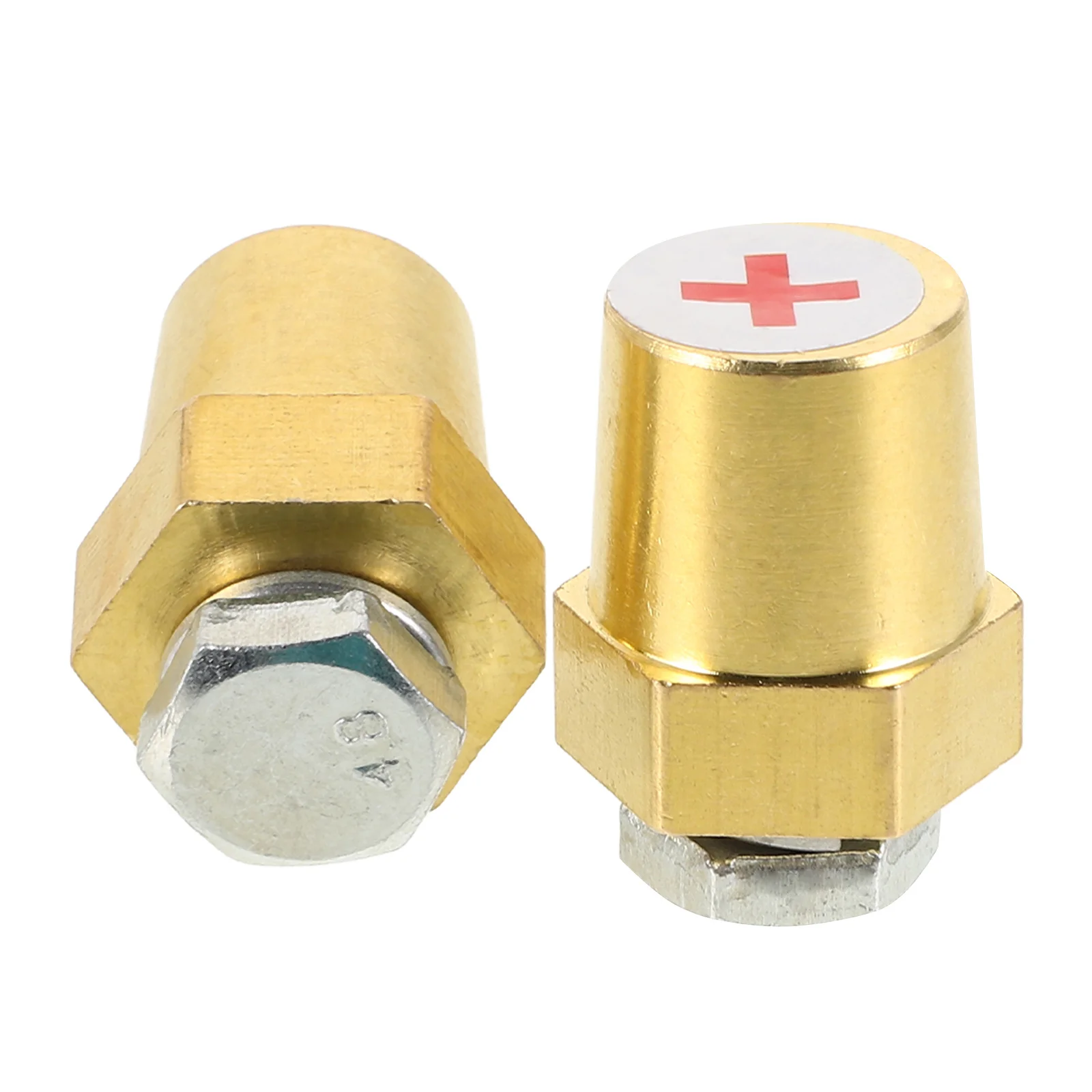 

1Pair Terminal Connectors Brass Copper Male Threaded Extension Adapter for Car Charging Electrical Connections