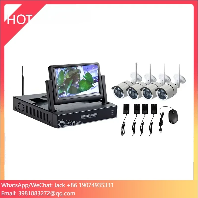 Top Sale !!! Home Security System Surveillance CCTV Camera Set 720P 4ch Wifi NVR Kit