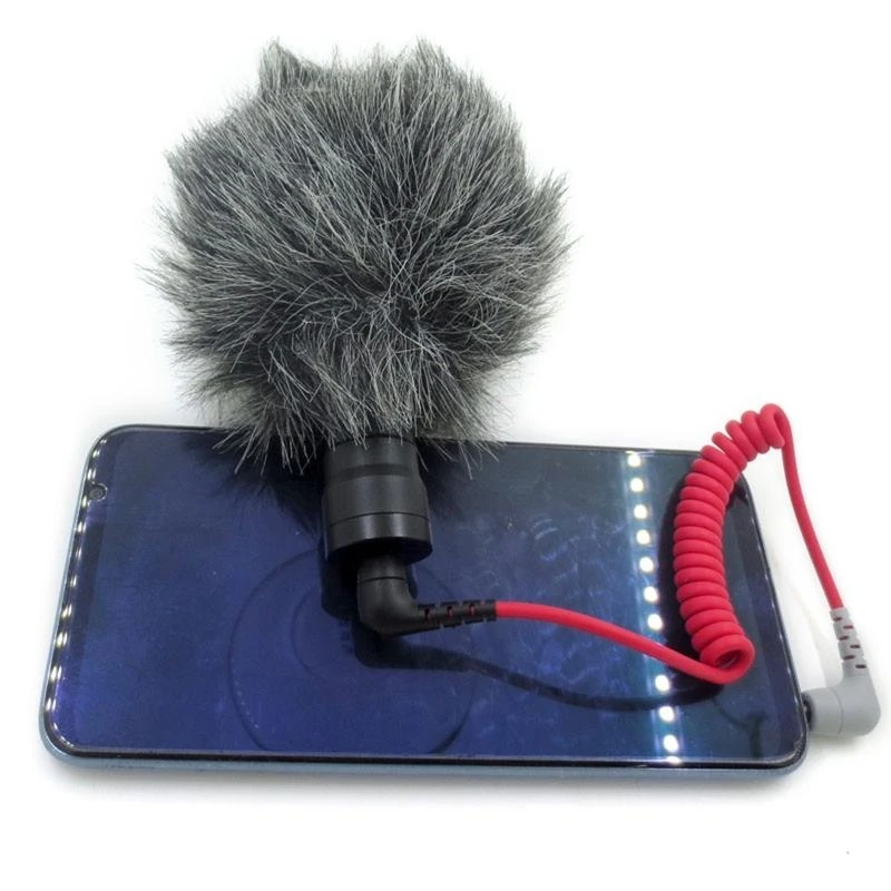 5asd 20cm 50cm Adjustable TRS to TRRS Microphone Cable Replacement Spring Coiled Wire Connection Cord Line for Rode SC7