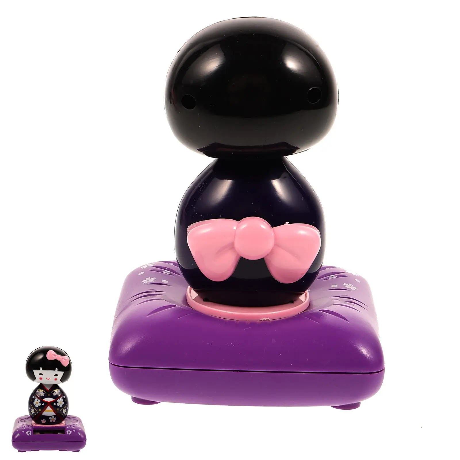 Ornamento de carro movido a energia solar japonês maiko bonito brinquedo de audição aliviar a fadiga presente decoração de escritório em casa acessórios de carro