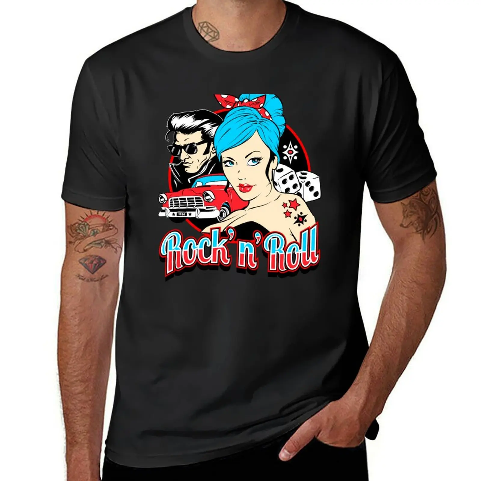 Rockabilly 50s Pin Up Girl 1950s Sock Hop Party Rock and Roll T-Shirt sublime blanks anime plus sizes T-shirt men