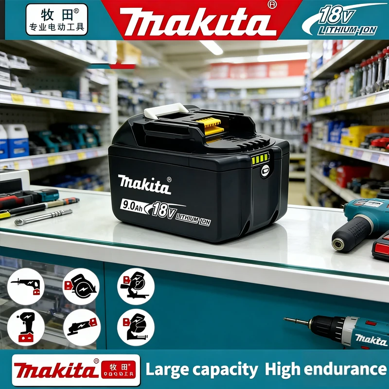 New Original Makita 18V lithium battery with three capacities 9.0Ah to meet different needs. Replace the battery🔥🔥