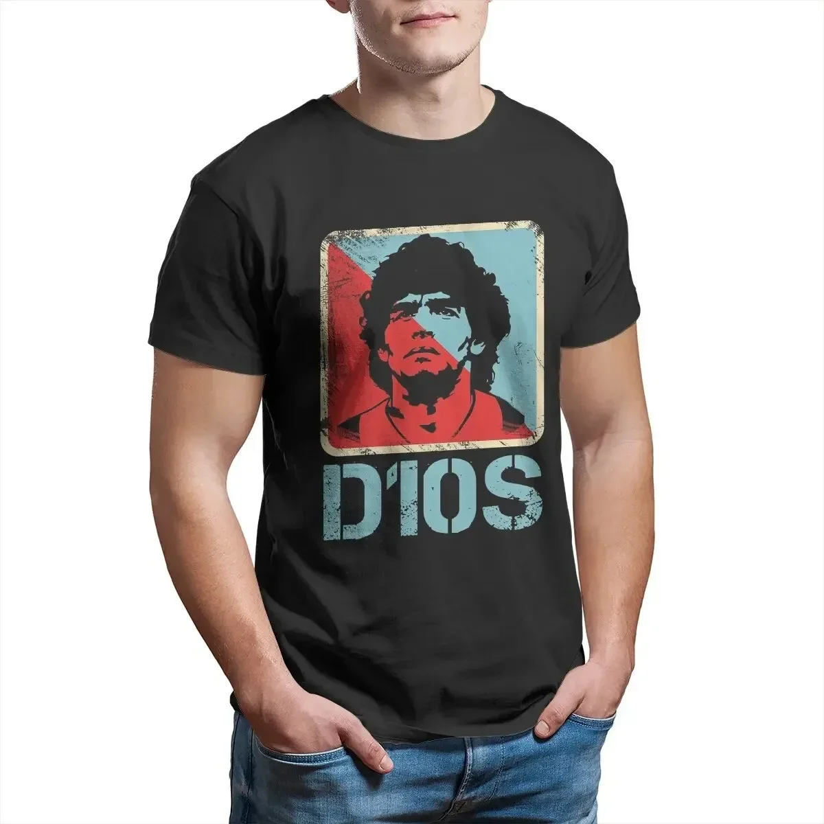 Camiseta Gráfica Fashion Lenda do Futebol Argentino Diego 10 - Camisa de Time de Campeonato para Recordar Para Sempre - Roupas Femininas e Masculinas