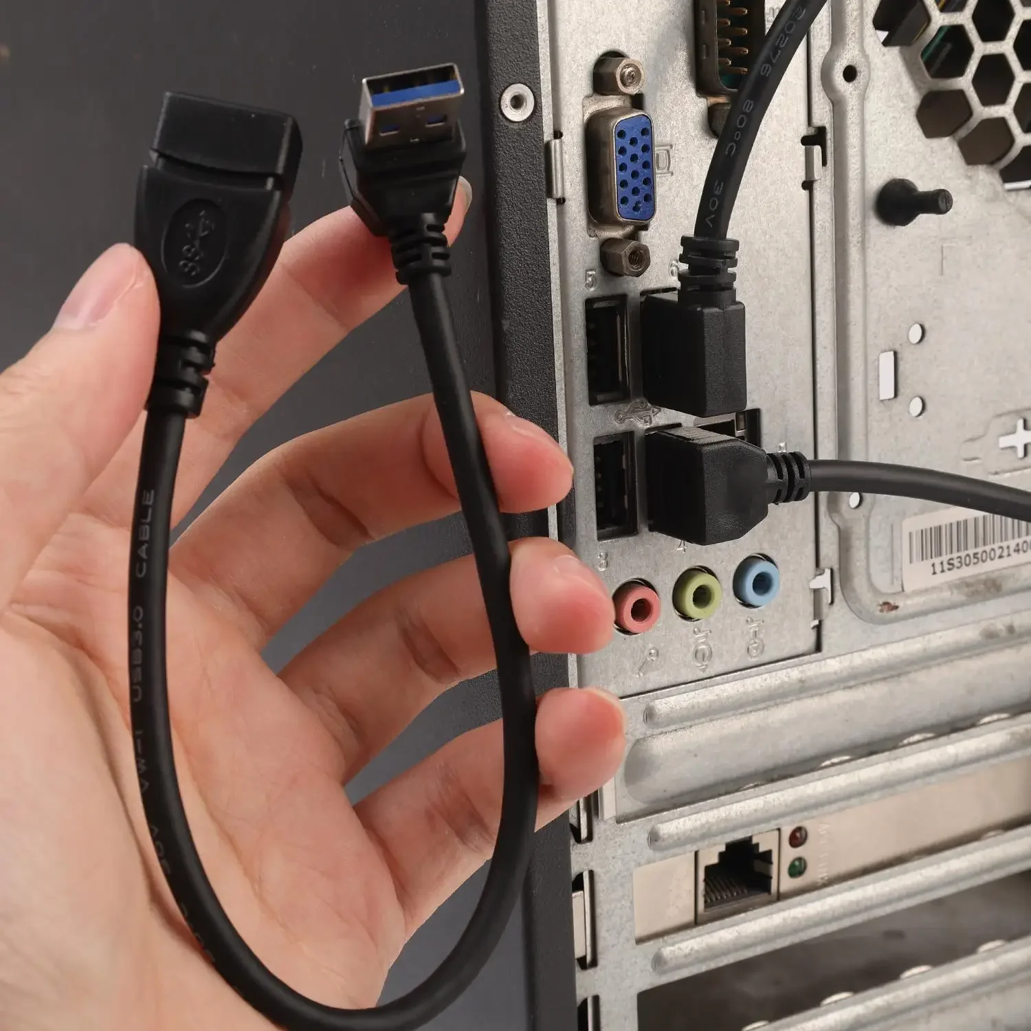 USB 3.0 Male To Female Extension Cable 90 Degree Bend Portable USB3.0 Extended Line Support Data Transfer Cord for Laptop PC