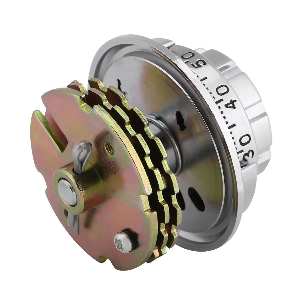 Security Metal Construction Combination Lock Digit Combination Durable Disc Dial Combination Lock Security Padlock Jewelry Case