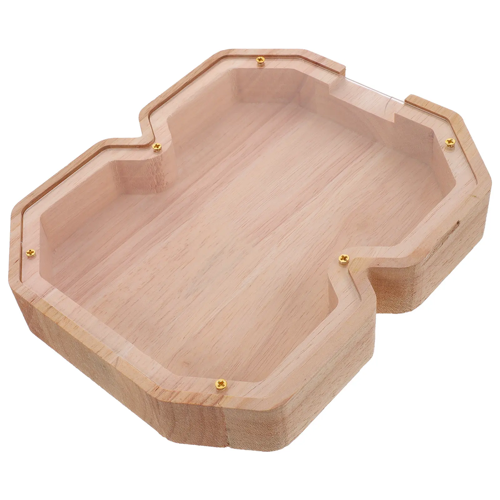 

Прозрачная деревянная копилка в современном фермерском стиле, многофункциональная настольная коробка для хранения денег, портативная креативная копилка-декор