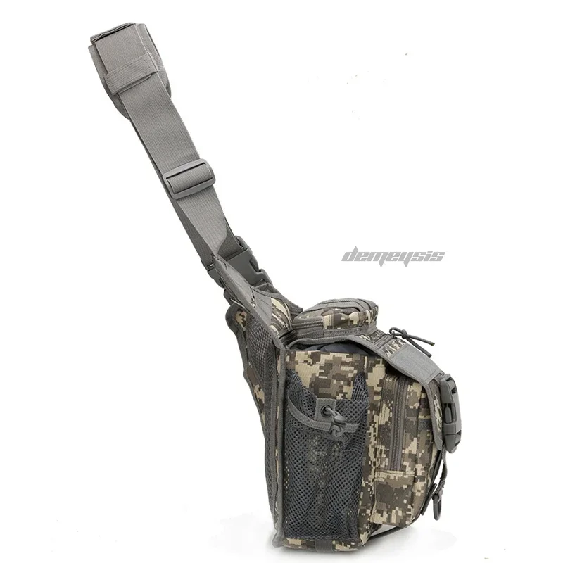 Men\'s Camouflage Waist Bag Outdoor Hiking Hunting Saddle Bags Molle Tactical Combat Waist Leg Bag Sports Crossbody Bag