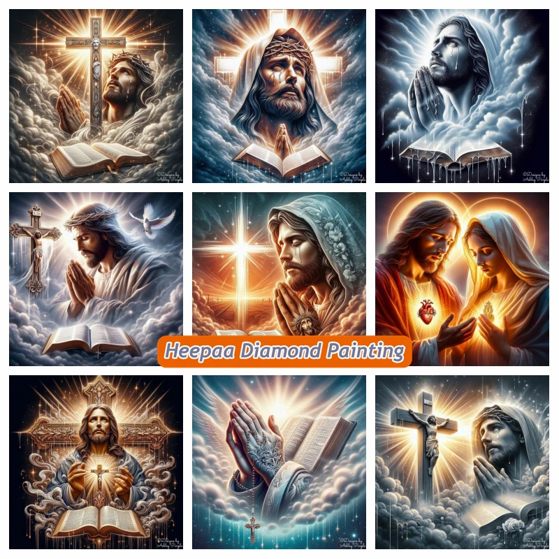 

Иисус Христос Молитесь за меня 5d Алмазная мозаика Картина Иисус Крест Книги Искусство Diy Полный вышивка крестиком Мозаика Ручная работа Подарок Декор комнаты