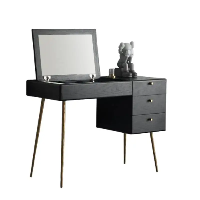 Natural Girls Vanity Table Bedroom Aesthetic Organizer Desk Vanity Table Salon Adult Coiffeuse De Chambre Furniture
