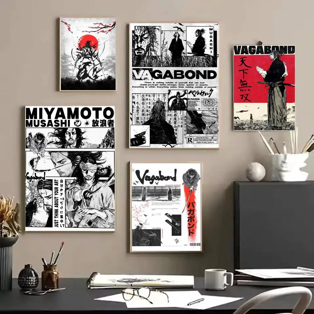 M-Miyamoto Musashi Cool Poster Modern Aesthetic Wall Art | Stylish Bedroom Home Decor & Unique Gift Ideas