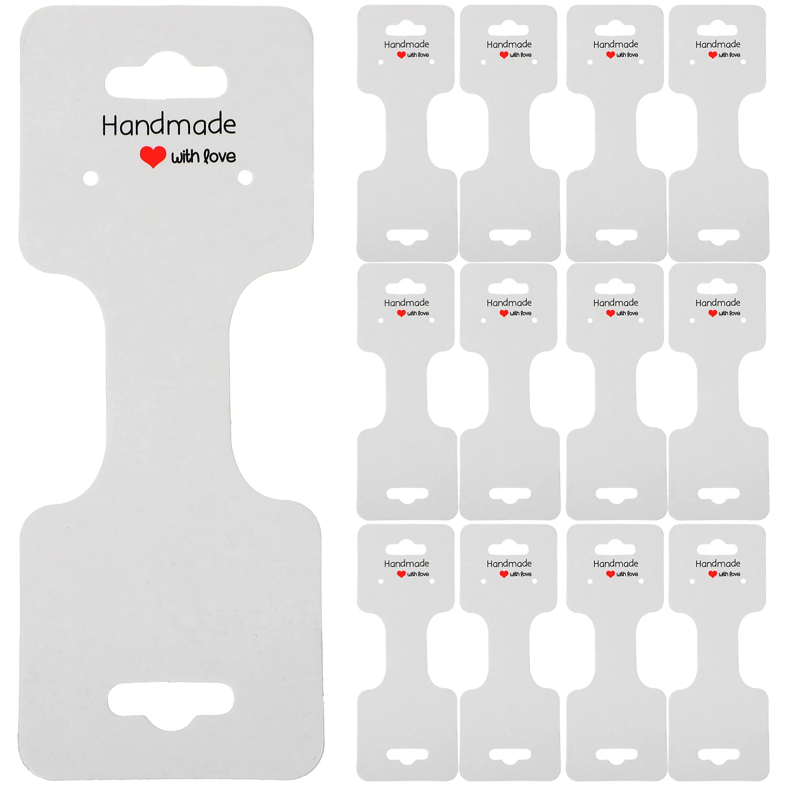 

100Pcs Jewelry Packaging Cards Necklace Folding Cards Kraft Paper Bracelet Display Card Durable Holder Bracelet Display Card