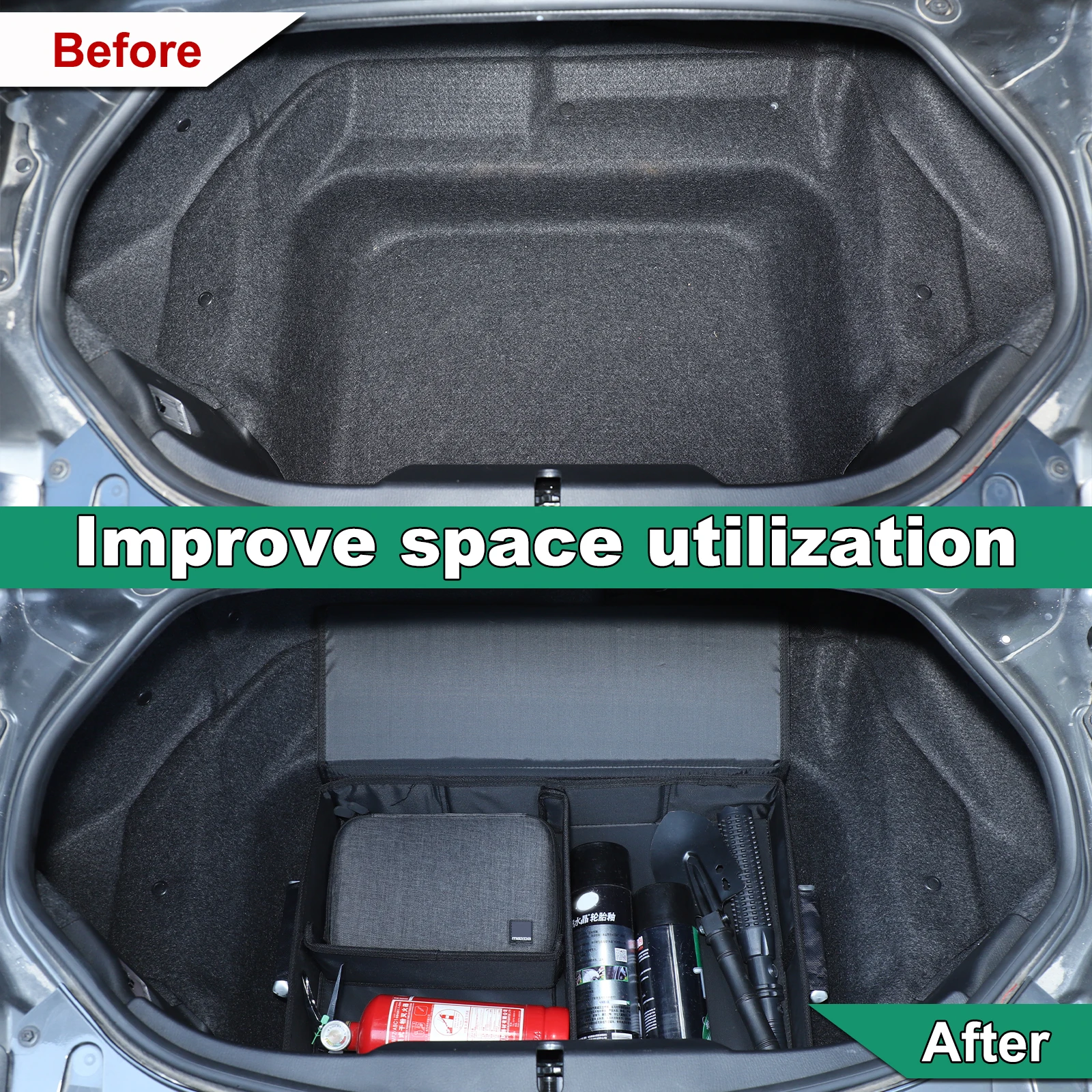 For Mazda MX-5 ND 2016-2025 Trunk Storage Box Oxford Cloth 18 L Large-Capacity Car Organizer for Camping/Toolbox Easy to Carry