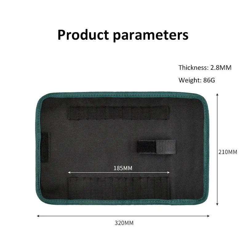 Multifunctional Roll Up Tool Bags Portable Pouch Bag for Drill Bits Screwdriver Bit Canvas Storage Bag Toolkit Electrician Tools