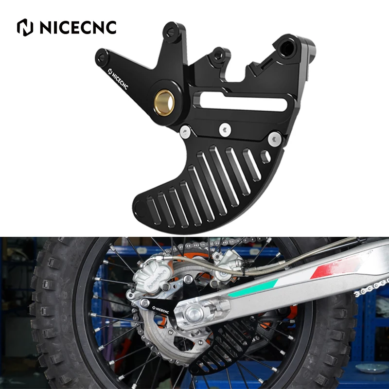 NICECNC For GasGas EC 300 Husqvarna TE300 FE FC 350 KTM EXC 300 2024 2023 2022 Rear Dual Calipers Bracket Stunt Brake Disc Guard