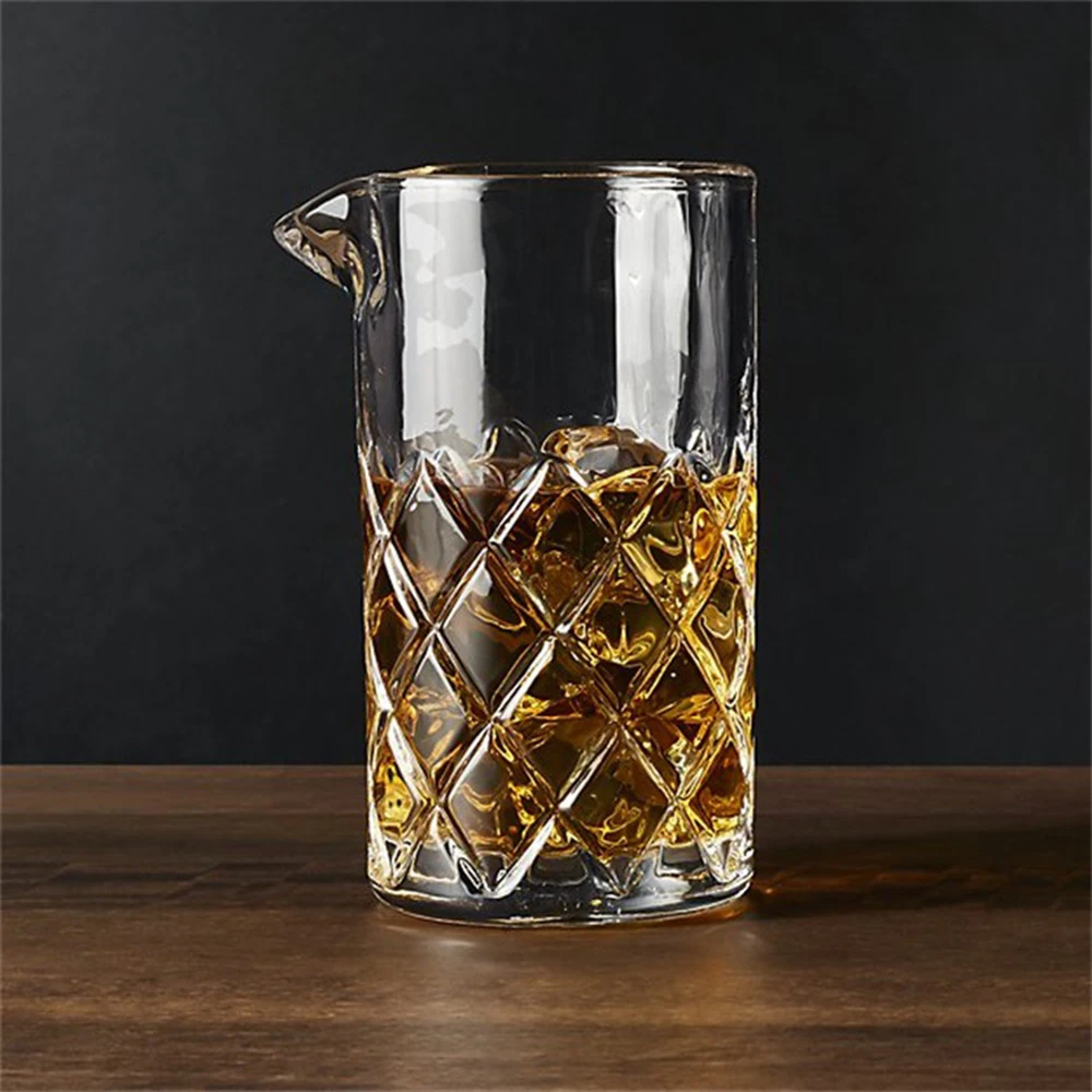 1pc, Japanese carved crystal glass cup, Bartening mixing cup, Cocktail glass, Lead-free glass wineglass, 480ml