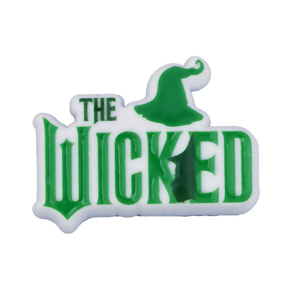 1pcs New Wicked Shoe Charms Colorful Letters Shoes Decoration Funny Witch Accessories For Men Women Party Favor