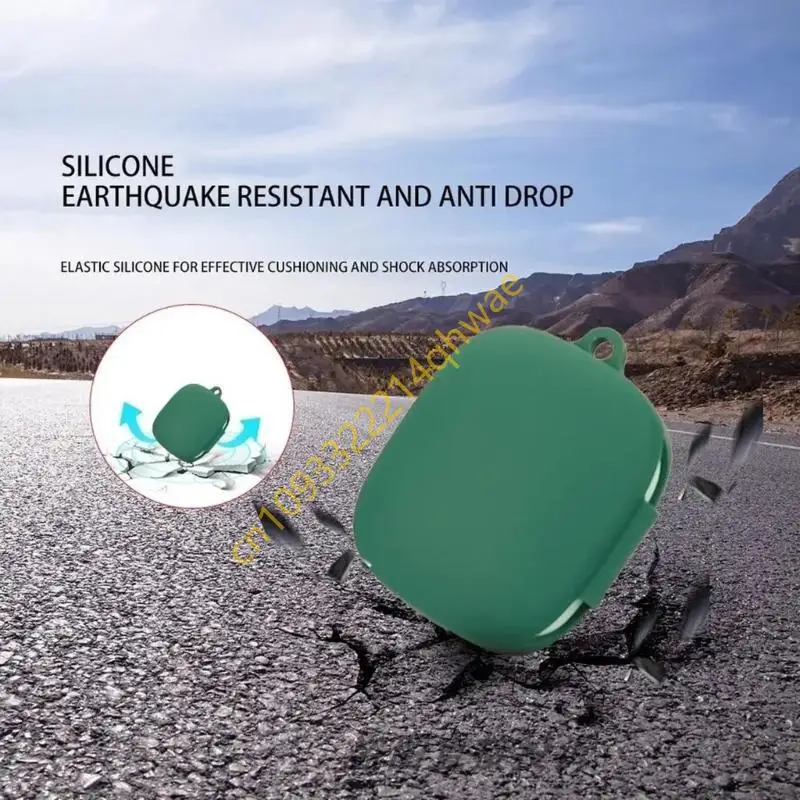 Capa protetora silicone macio para brotos 6 Caixa compactável pó com fivela pendurada com fivela pendurada com fivela