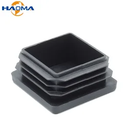 Black/White Plastic Square Blanking End Caps Tube Pipe Box Section Inserts Plug Bung Chair Leg Dust Cover Furniture Foot Pads