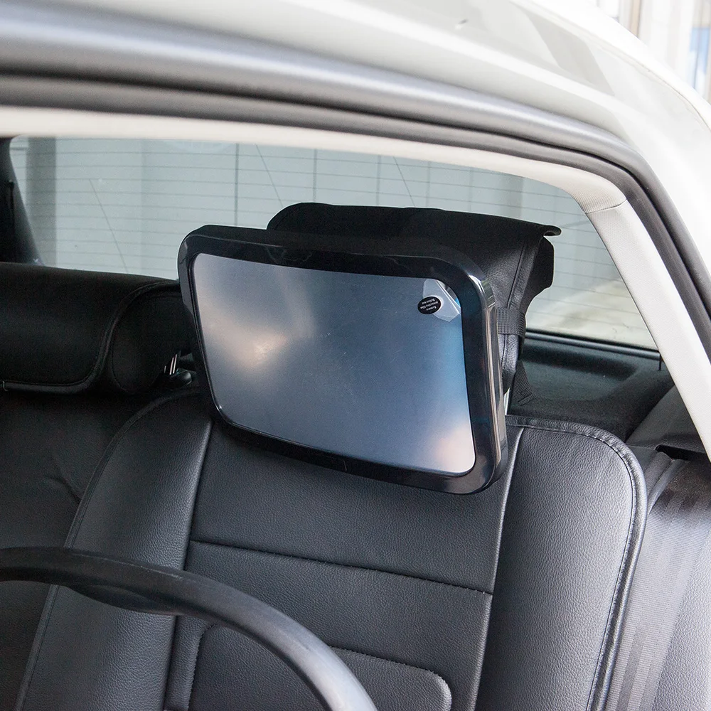 Espejo de coche ajustable para bebé, montaje de reposacabezas con vista trasera para asiento trasero de coche, accesorios de Monitor de seguridad