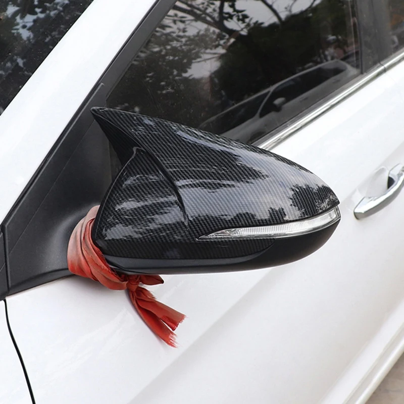 

Carbon Fiber Car Rear View Mirror Cover Side Door Mirror Shell Decoration Trim For Hyundai Elantra AD 2016-2020-A99D