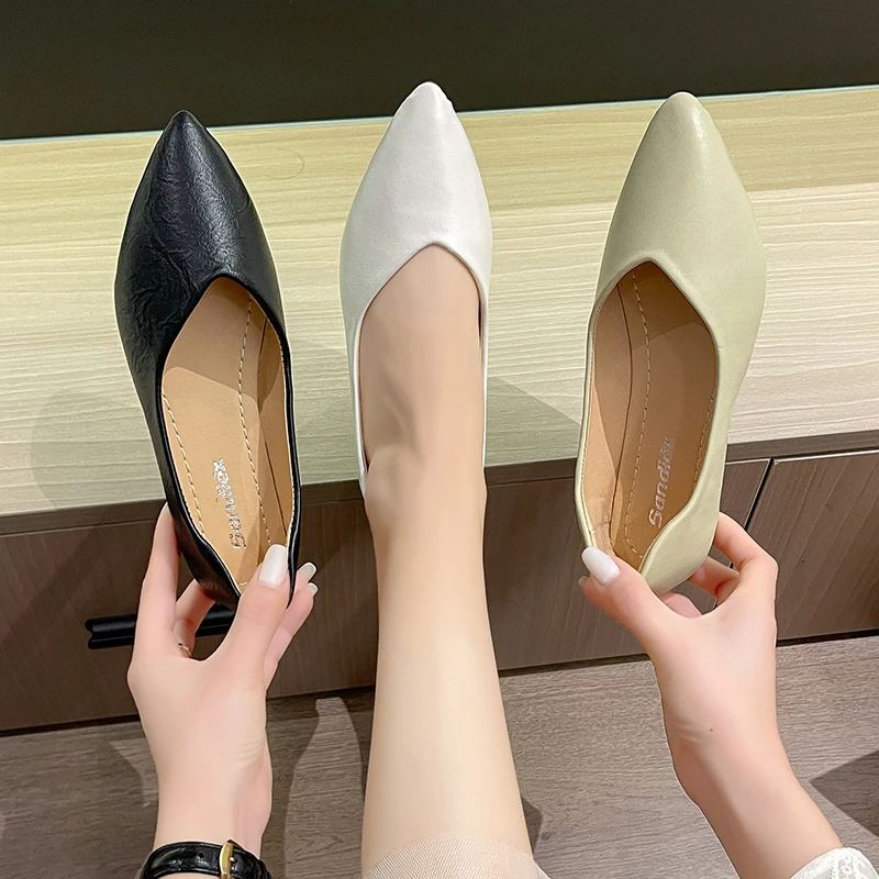 

New Style Spring Summer Fashion New Elegant Square Toe Thick Heel Mesh Women's Shoes Casual Shallow Mouth Breathable High Heels
